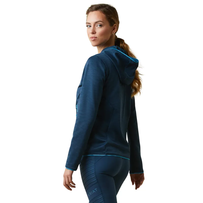 Ariat Women's Byron Full Zip Hoodie - Deep Petroleum-1